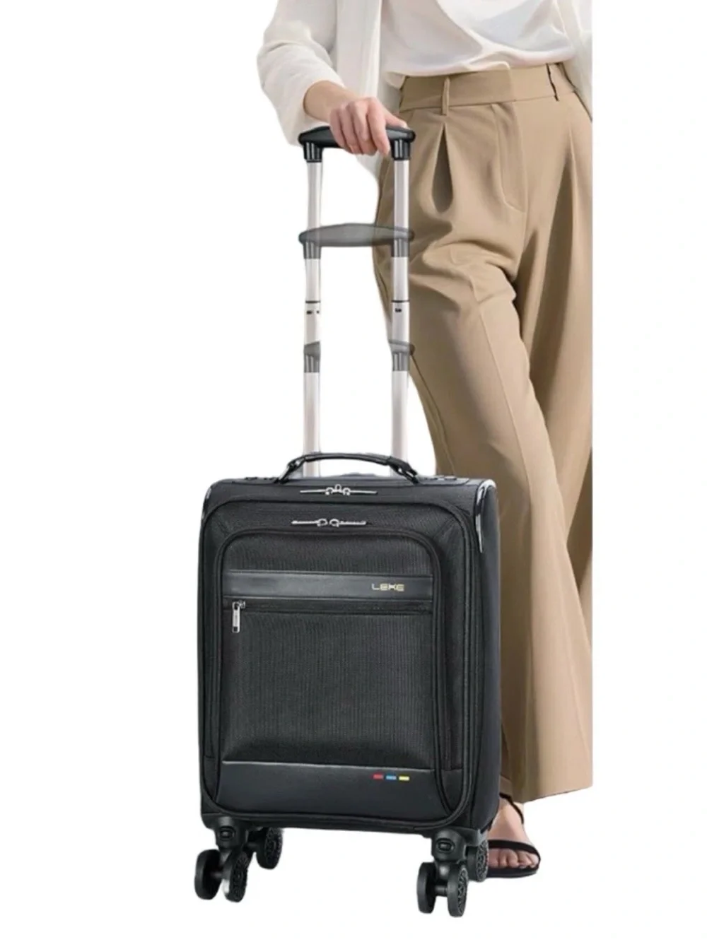 Lakespring Lightweight Underseat Carry on Luggage Spinner Wheels 16” Black NEW